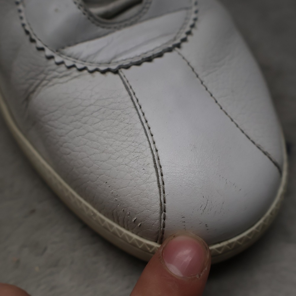 Gucci Mens 12 Sneakers White Leather Low Top Lace-Up Casual Classic Driving VTG - Picture 16 of 16